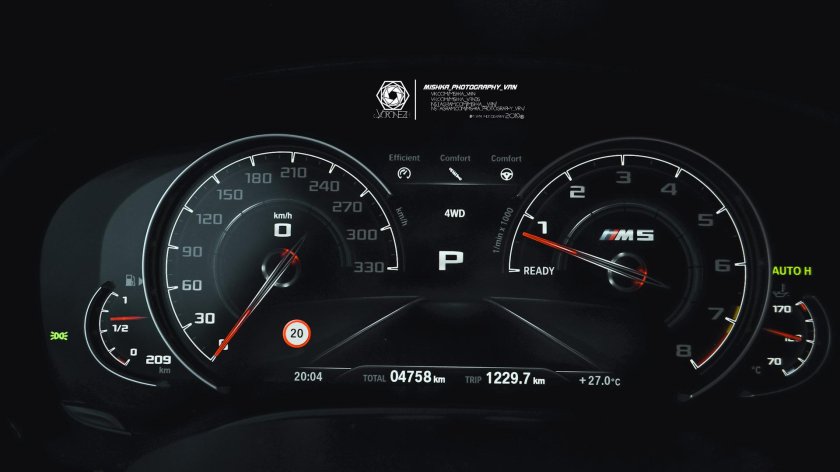 BMW m5 f90 приборная панель