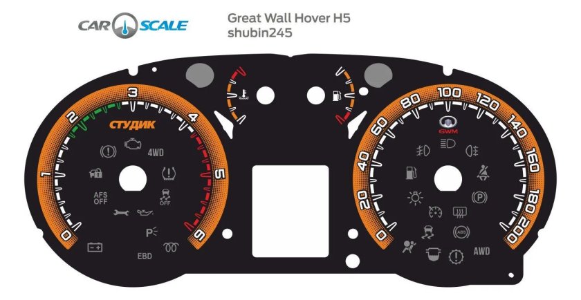 Панель приборов Hover h2