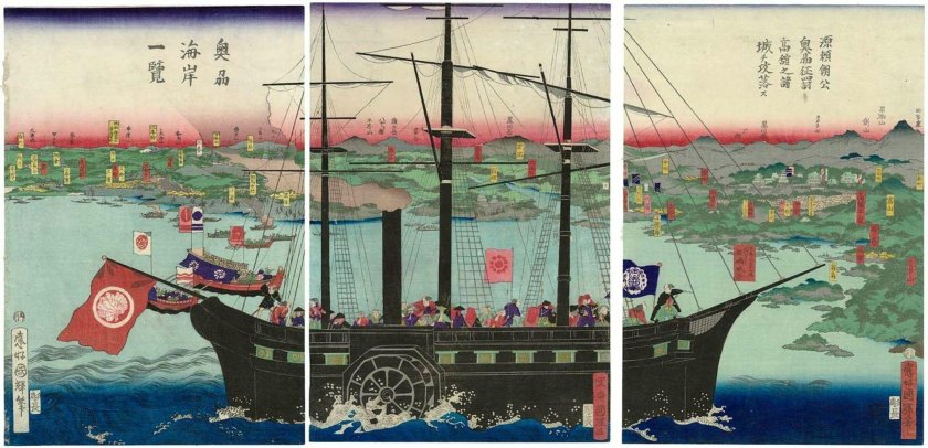 Порт Нагасаки Япония 17 век