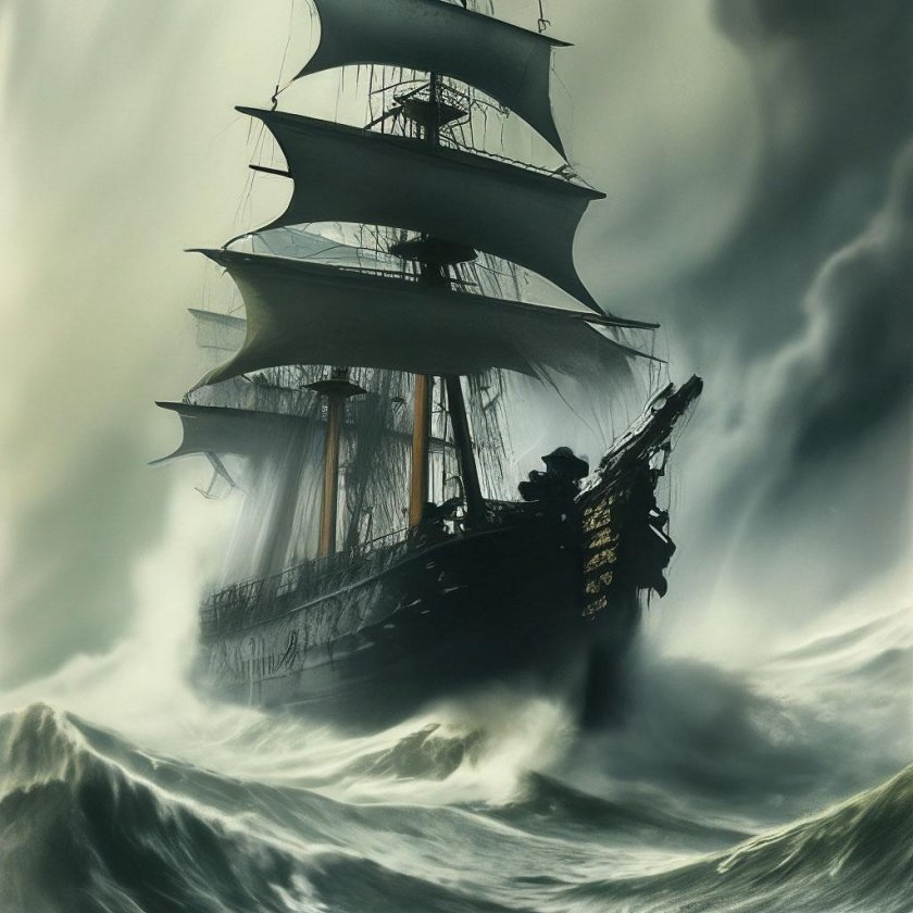 Корабли в бушующем море