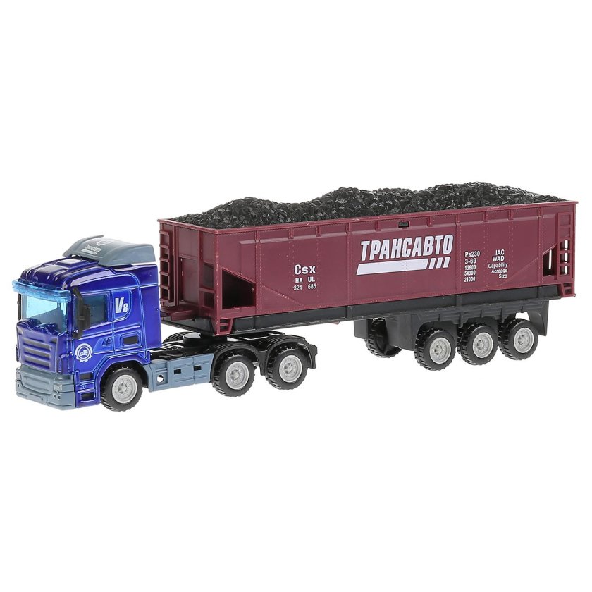 Машинки Технопарк КАМАЗ тягач с прицепом