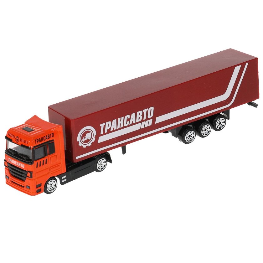 Машина "Технопарк" металл. "Тягач с прицепом" 20см, подвиж. Элем. 249575