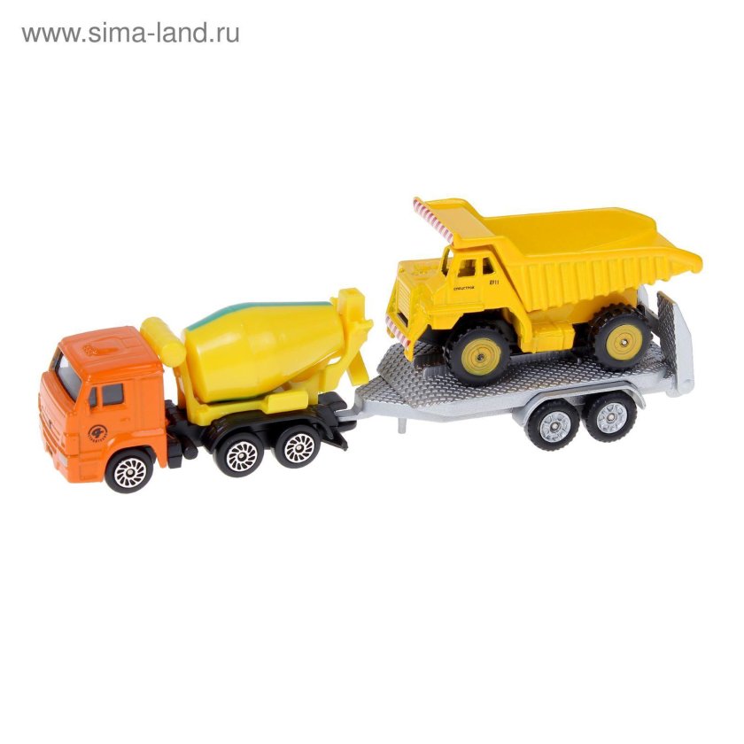 Набор машин Технопарк КАМАЗ Стройтехника (SB-15-02) 1:72