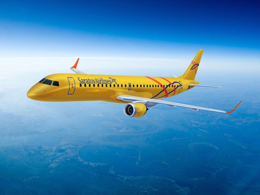 Самолет желтого цвета