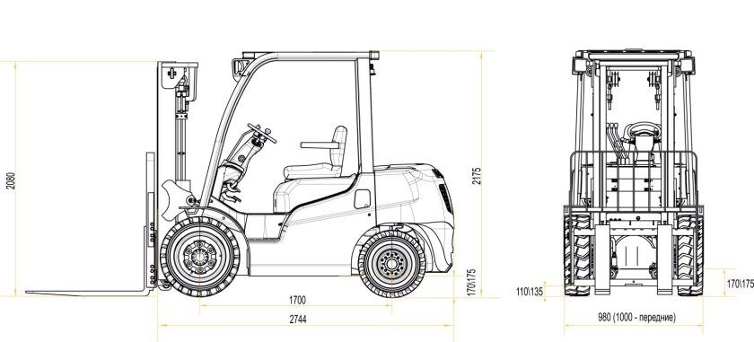 Автопогрузчик вилочный Polar Badger cpcd30