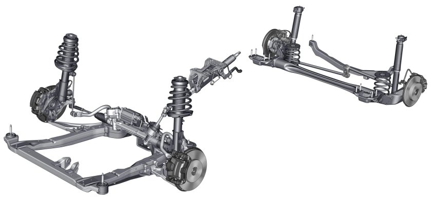 Задняя подвеска Опель Астра h