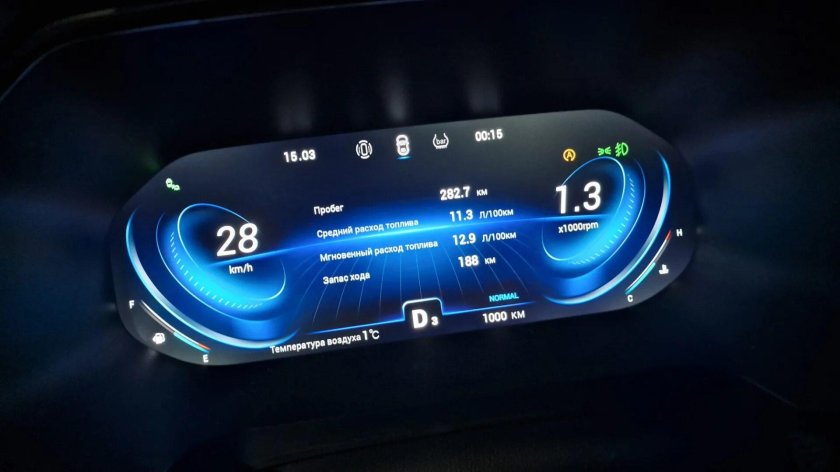 Tiggo 7 Pro приборная панель