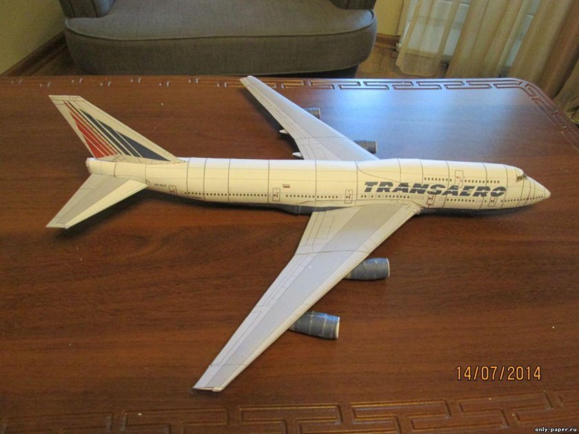 Модель Боинг 747 Трансаэро