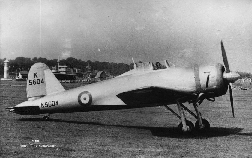 Gloster f.5/34 истребитель