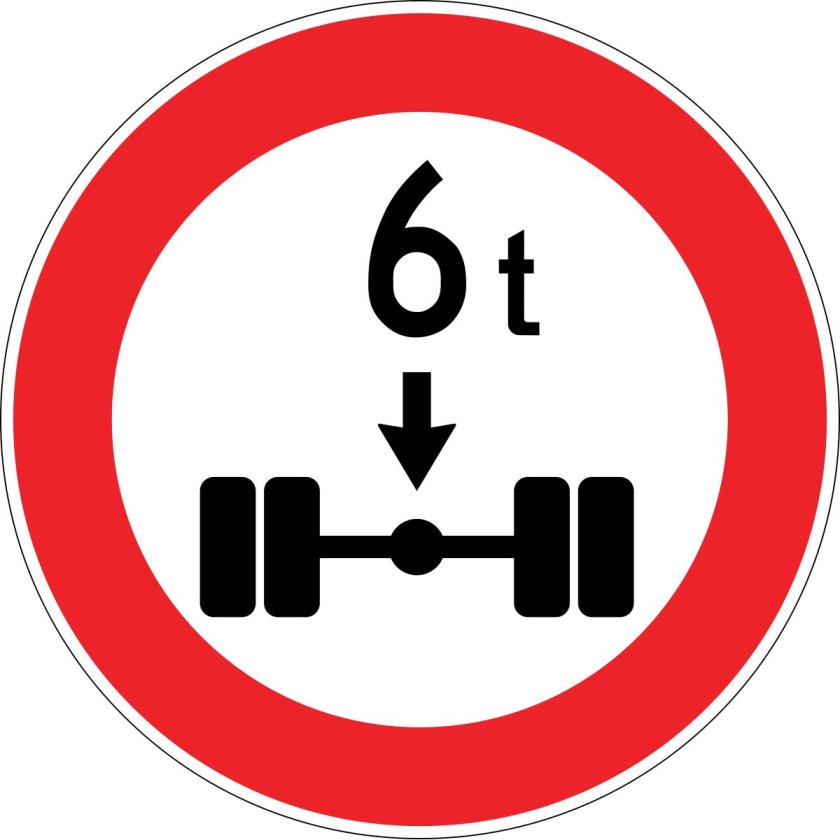 Ограничение массы дорожный знак