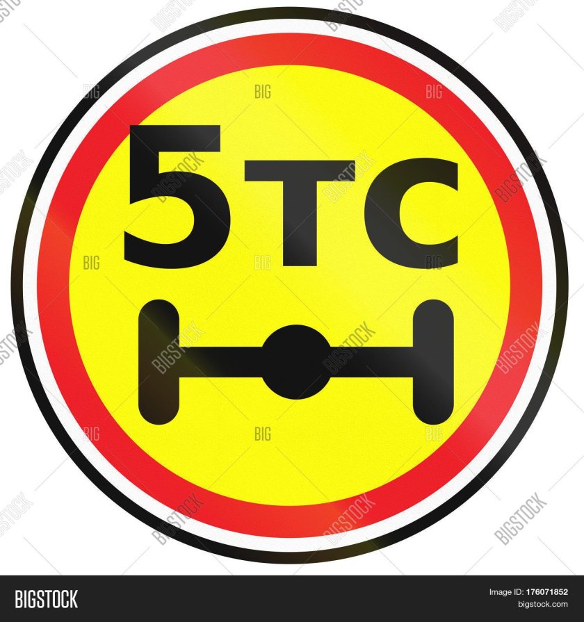 Знак 6 тонн на ось