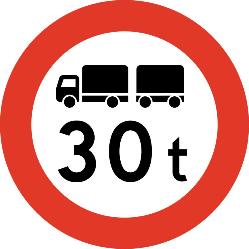 Знак ограничение по весу