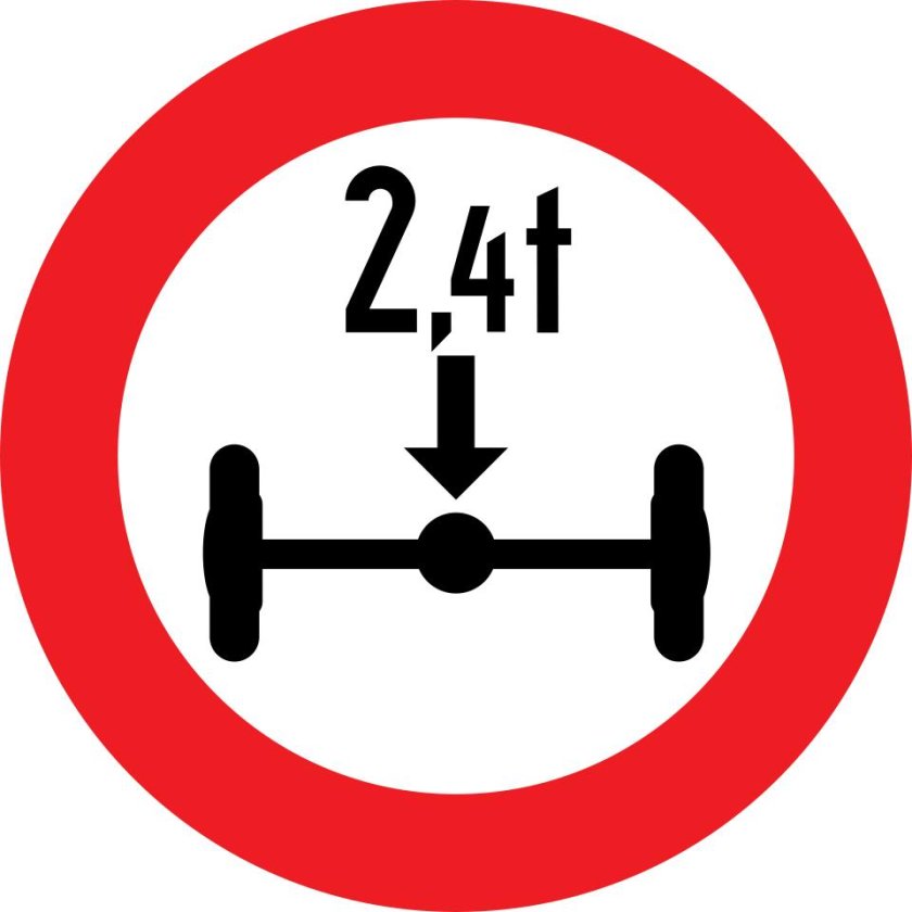 Знак 4 тонны на ось