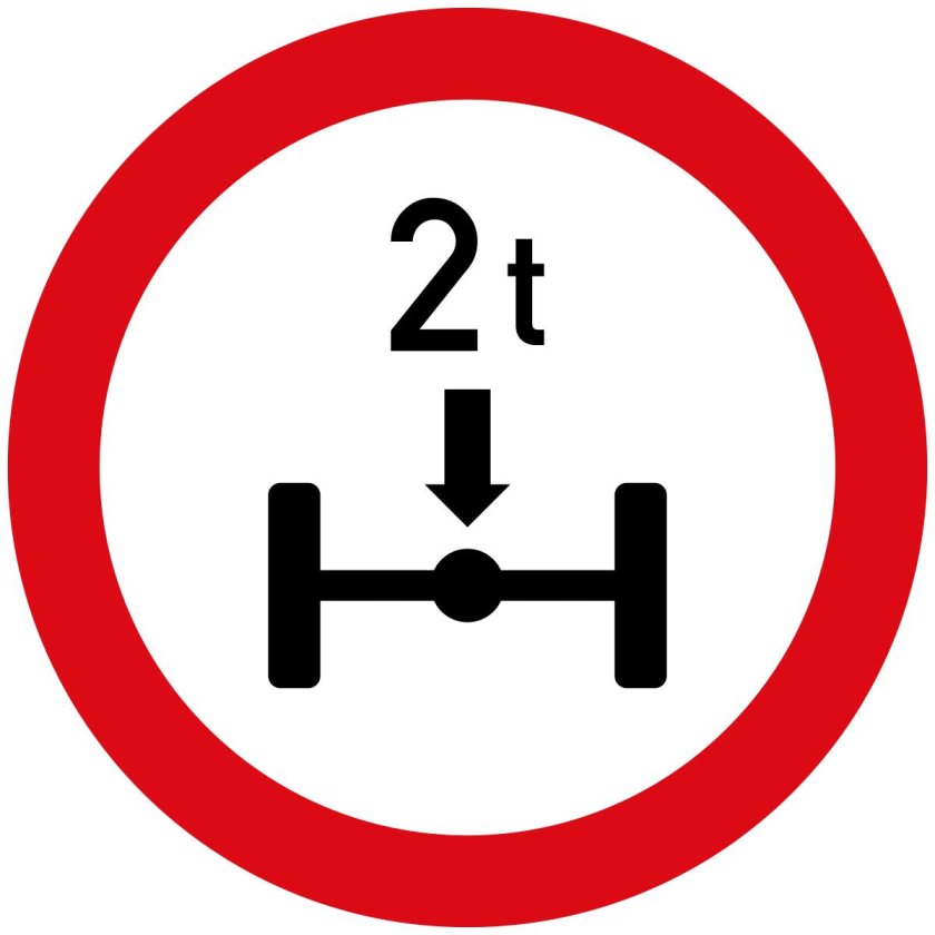 Ограничение массы дорожный знак