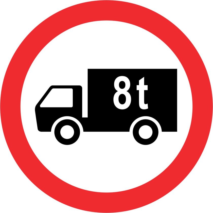 Дорожный знак 3.4 движение грузовых