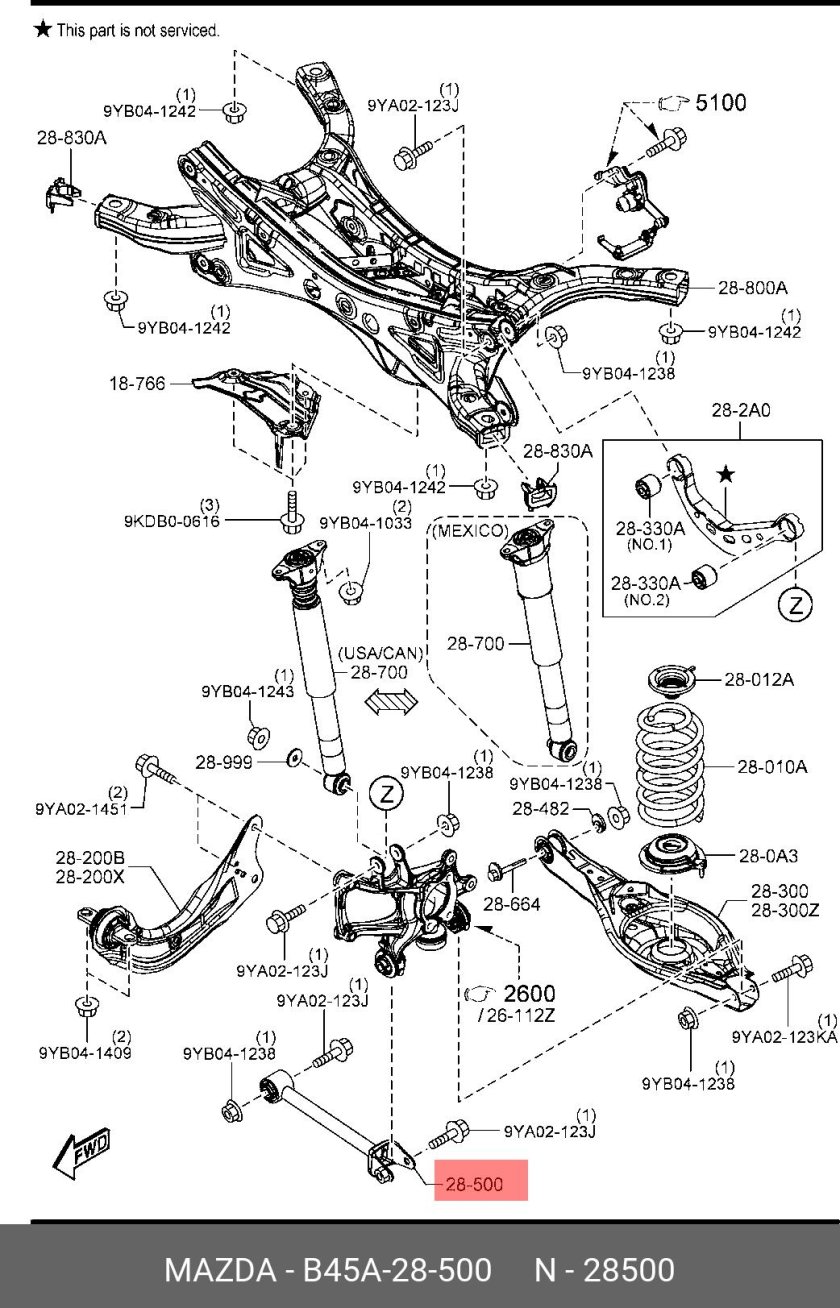 Мазда 3 передняя подвеска схема