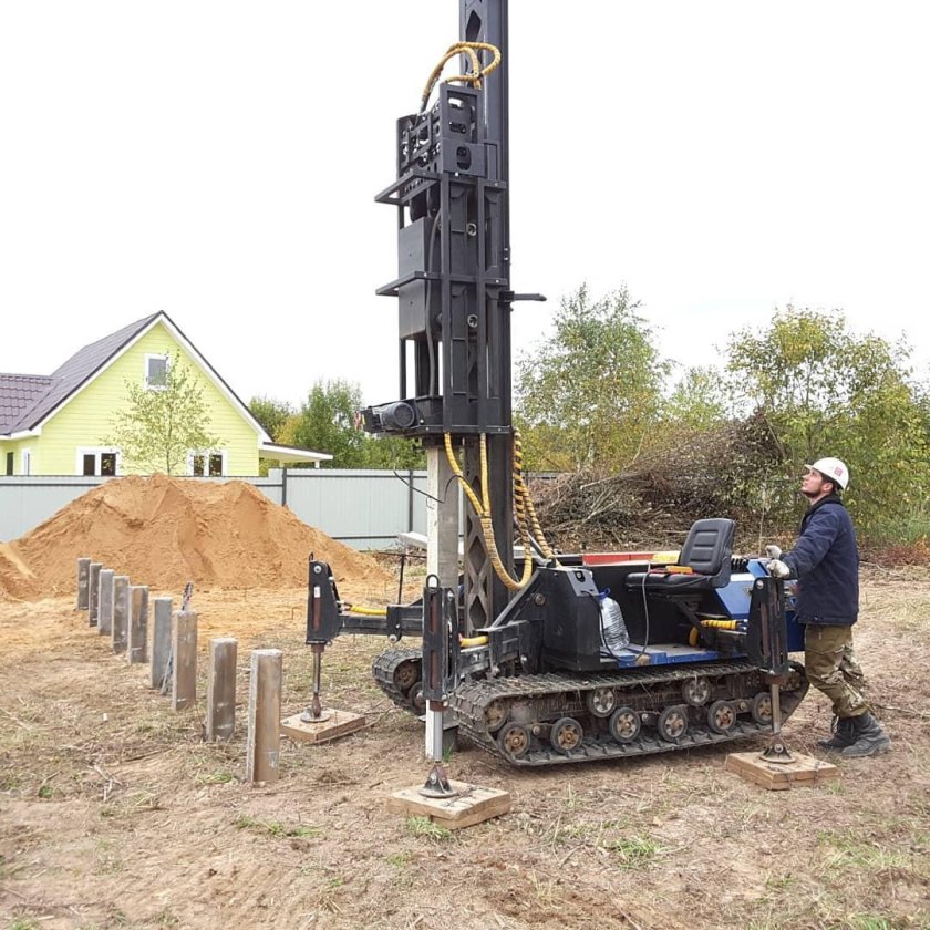 Забивка свай 200х200