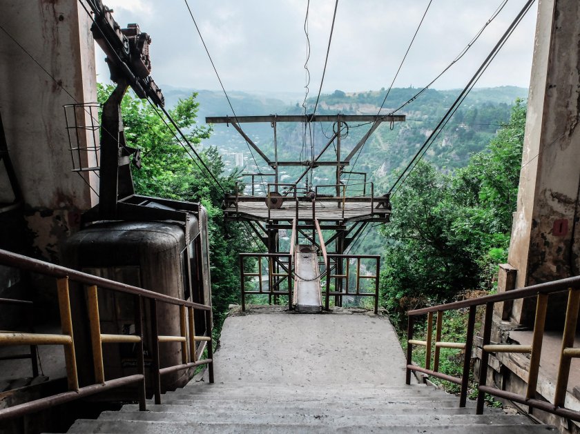 Чиатура канатная дорога Грузия