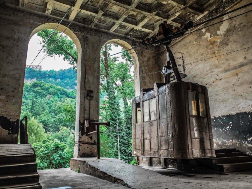 Чиатура канатная дорога Грузия