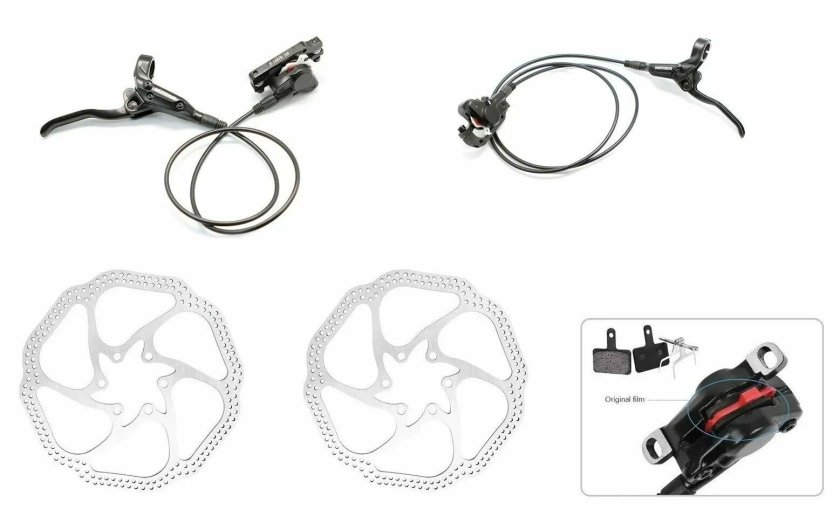 Комплект гидравлических тормозов e-Bike с роторами 160 мм