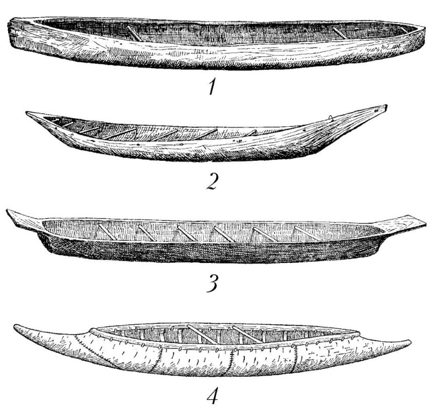 Лодка долбленка эвенков