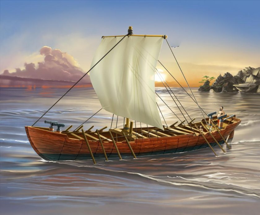 Чайка лодка запорожских Казаков