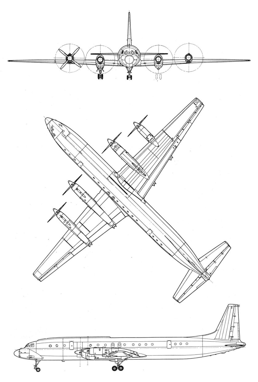 Самолет ил-18 чертежи