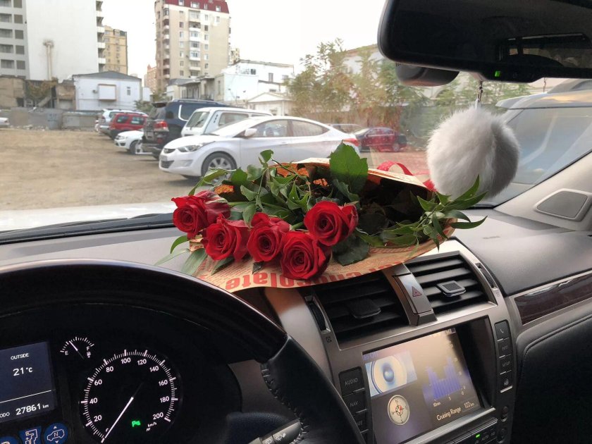 Цветы в машине