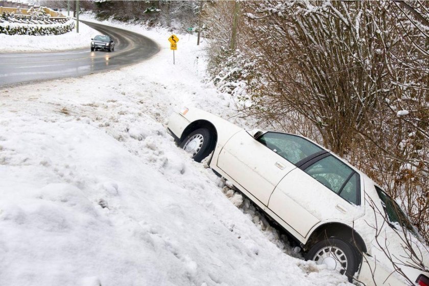 Машина зимой