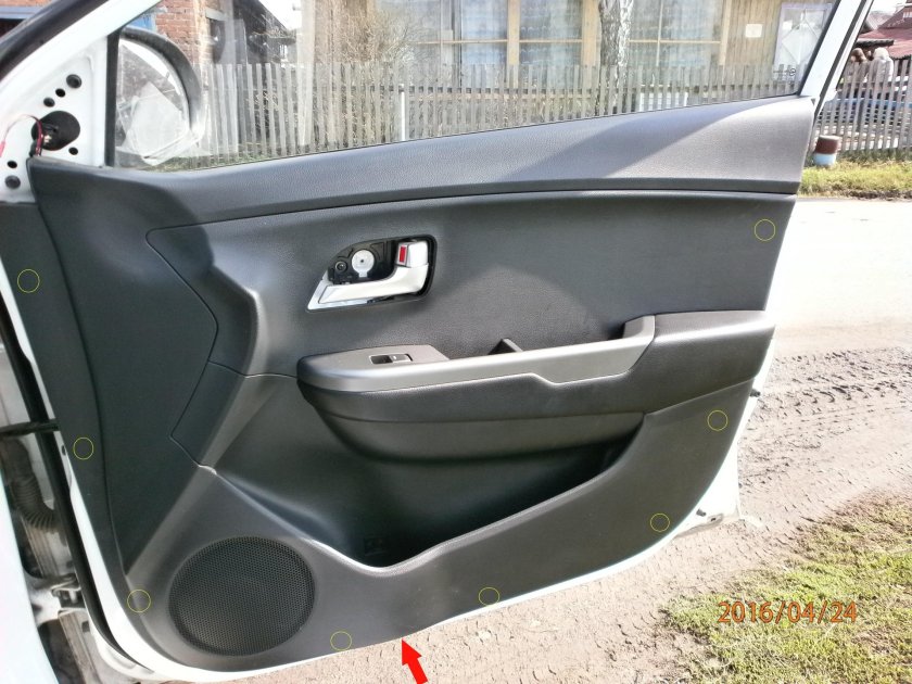Обшивка двери Киа Рио 2