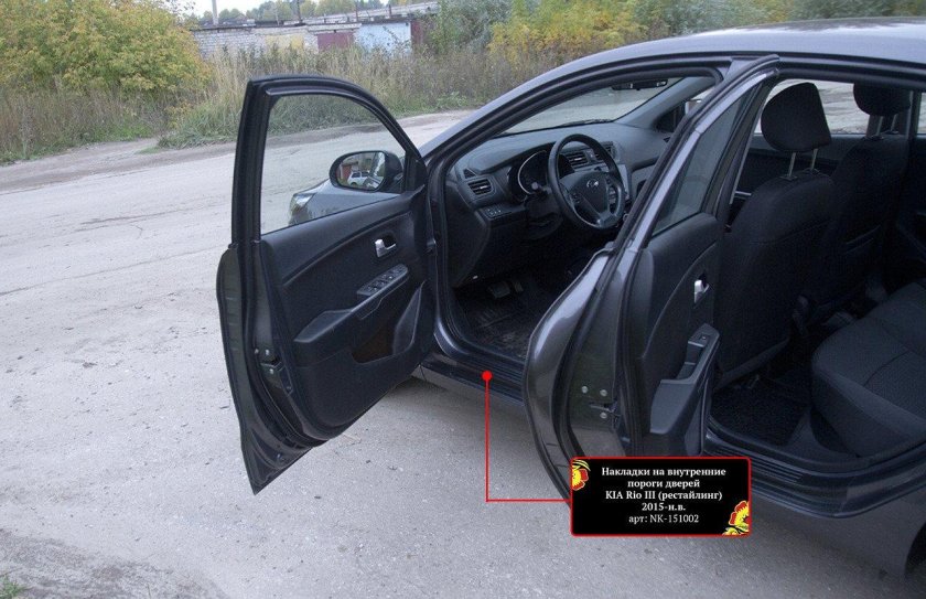 Накладки на двери автомобиля Киа Рио 3 Рестайлинг