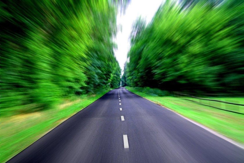 Дорога в движении