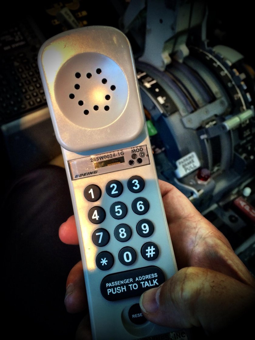 Трубка Interphone в самолете