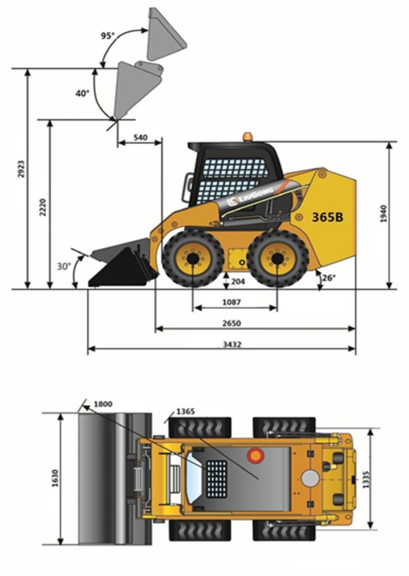 Мини-погрузчик Liugong clg385b