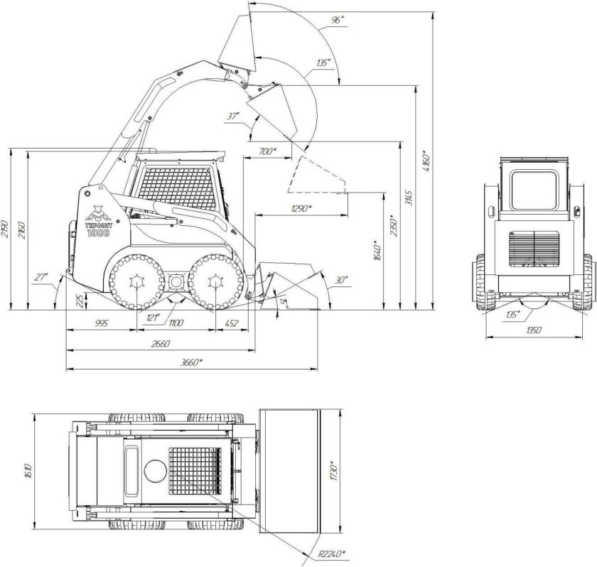 Мини погрузчик чертежи