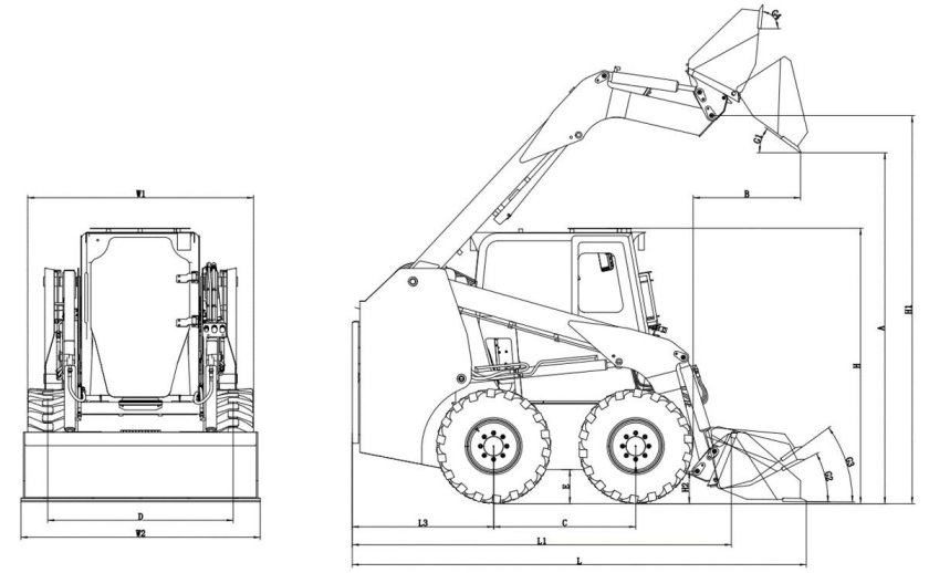 Мини погрузчик мксм 800 габариты