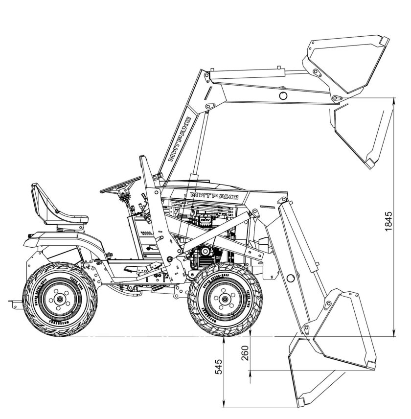 Мини трактор 4x4 переломка чертежи