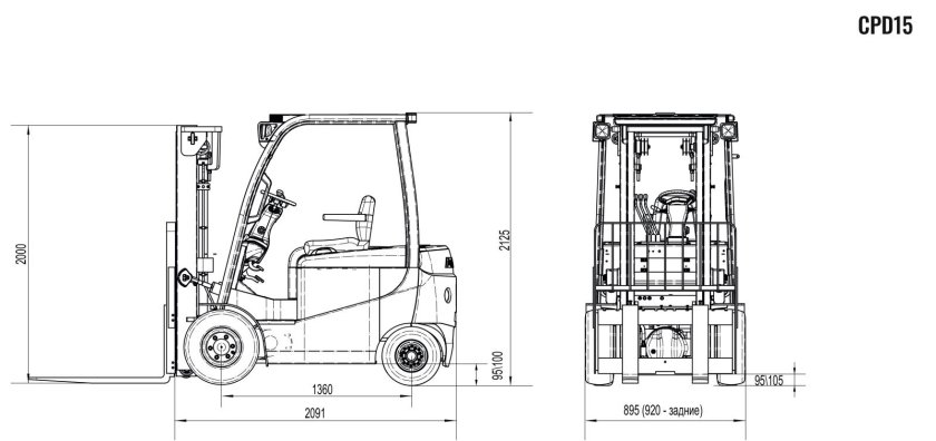 Вилочный погрузчик JAC cpd30
