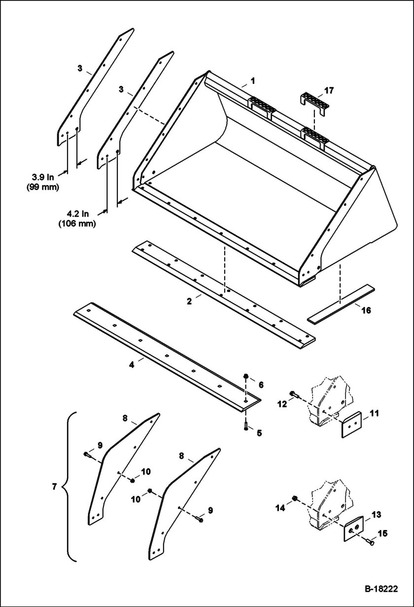 Нож приварной для ковша Бобкэт 770s