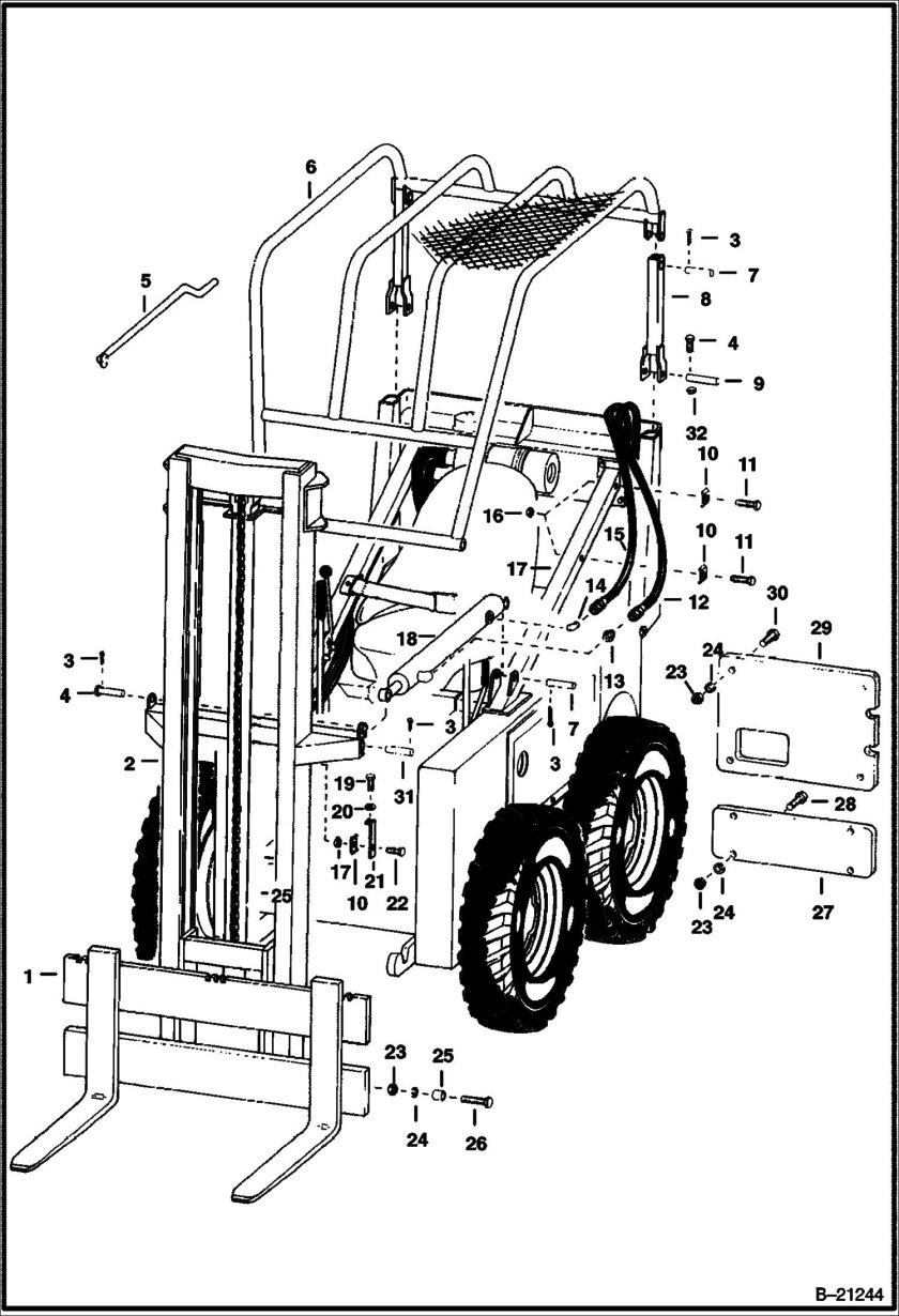 Вилочный погрузчик Бобкэт