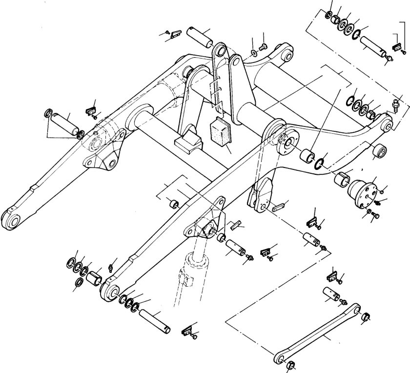 Чертеж стрелы погрузчика Амкодор