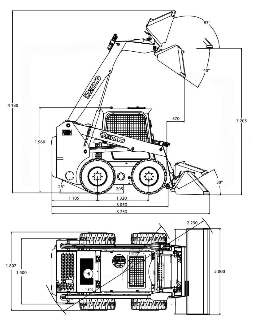 Мини-погрузчик XCMG xc770ru