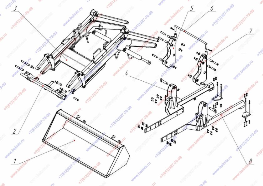 Кун на МТЗ 80 ПКУ 0.8 габариты