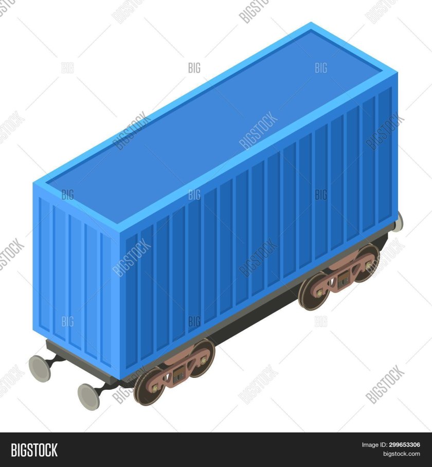 Вагон контейнер вектор