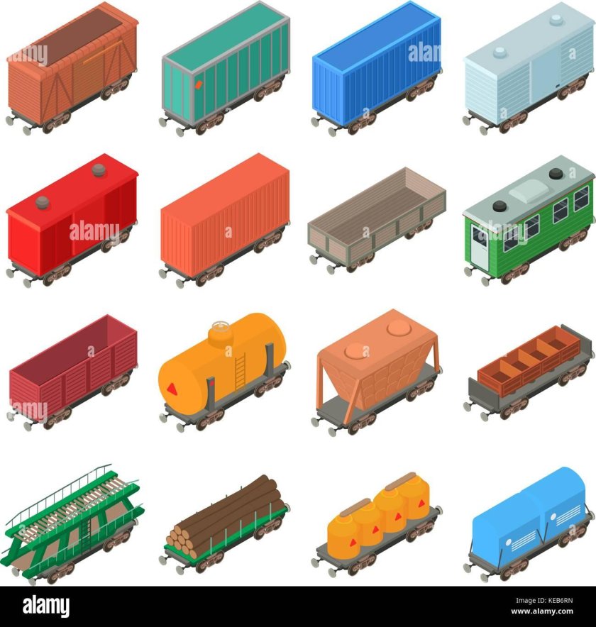 Изометрия грузовые поезда