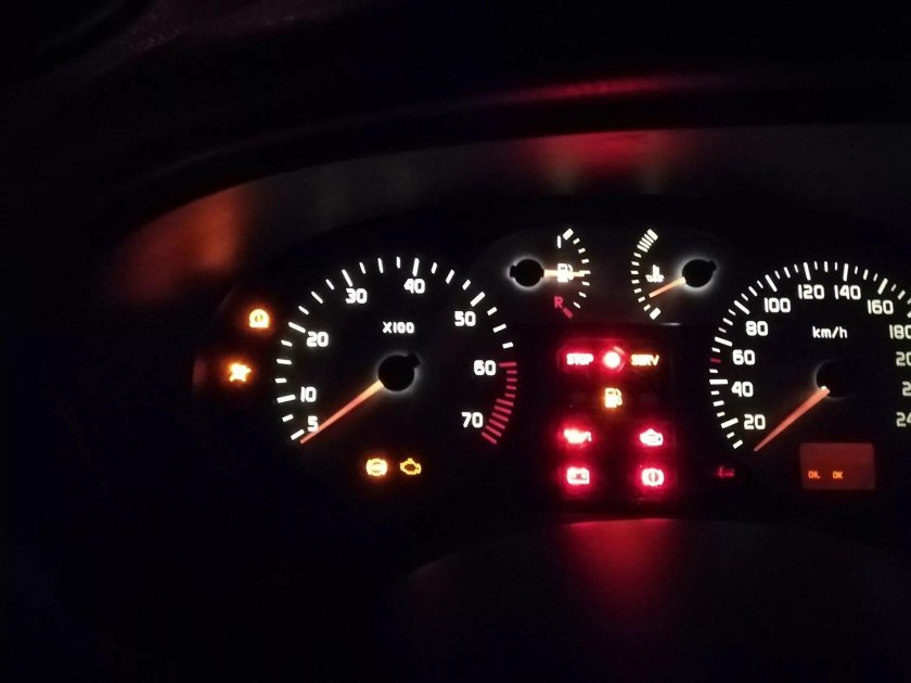 Пересвет приборной панели Renault symbol