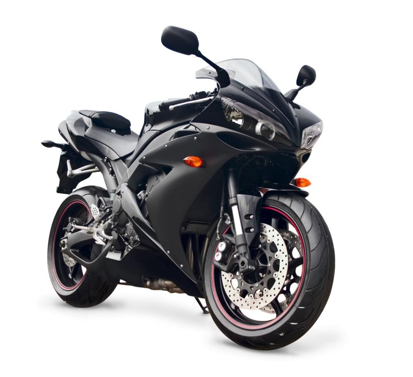 Мотоцикл на белом фоне