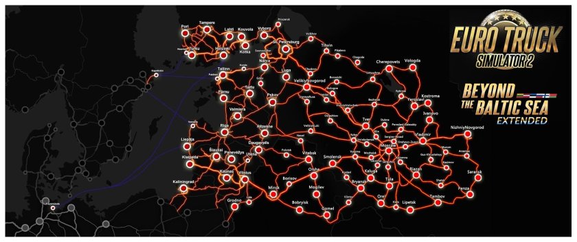 Euro Truck Simulator 2 карта