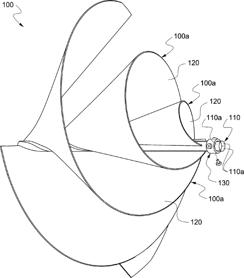 Чертеж лопастей ветрогенератора Онипко