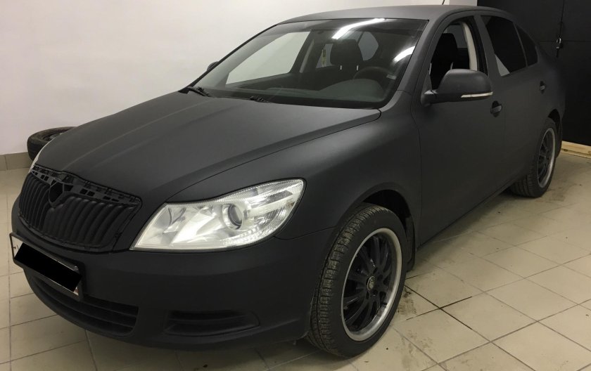 Skoda Octavia a5 черная матовая